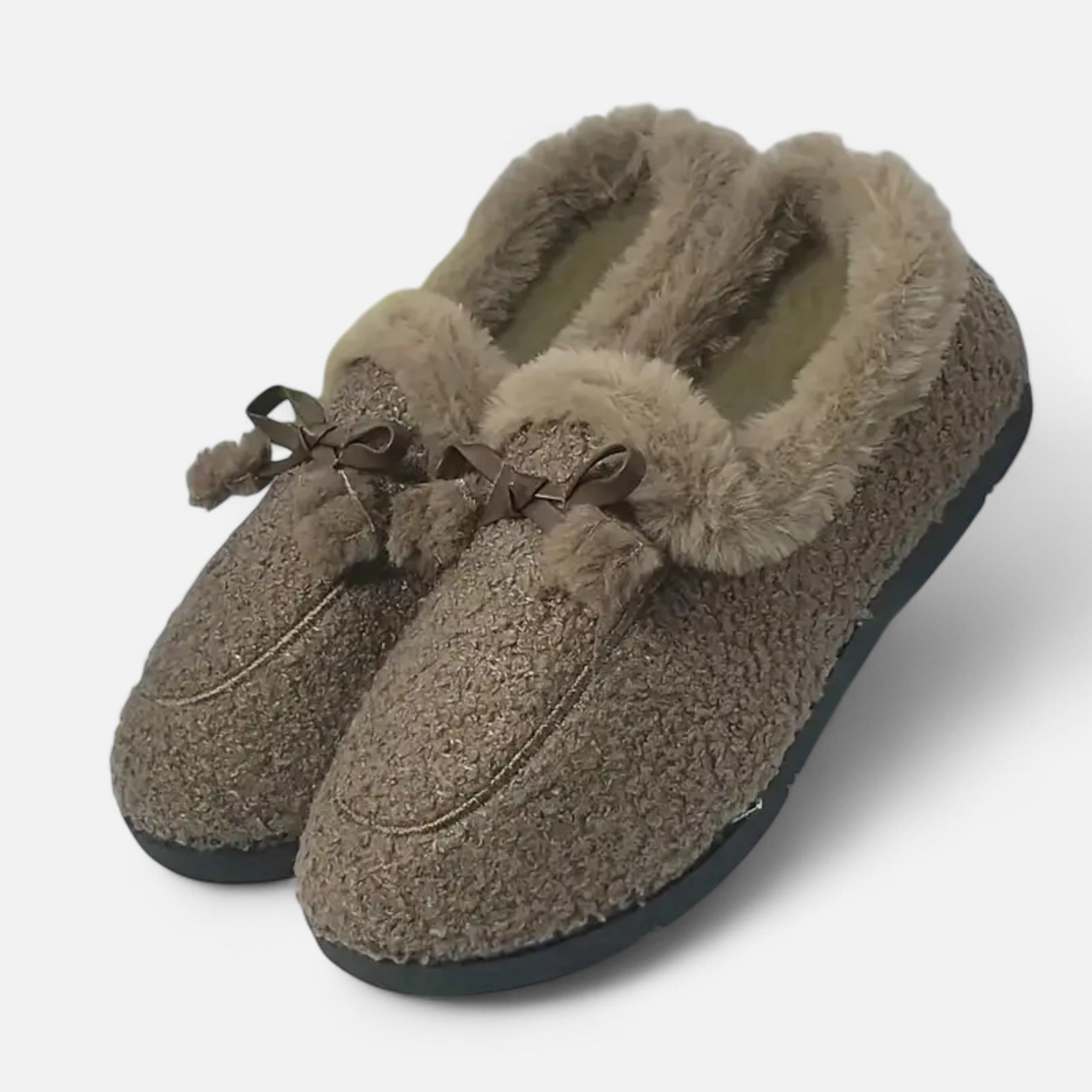 Amarendi | Mocassins Femme en Molleton à Enfiler