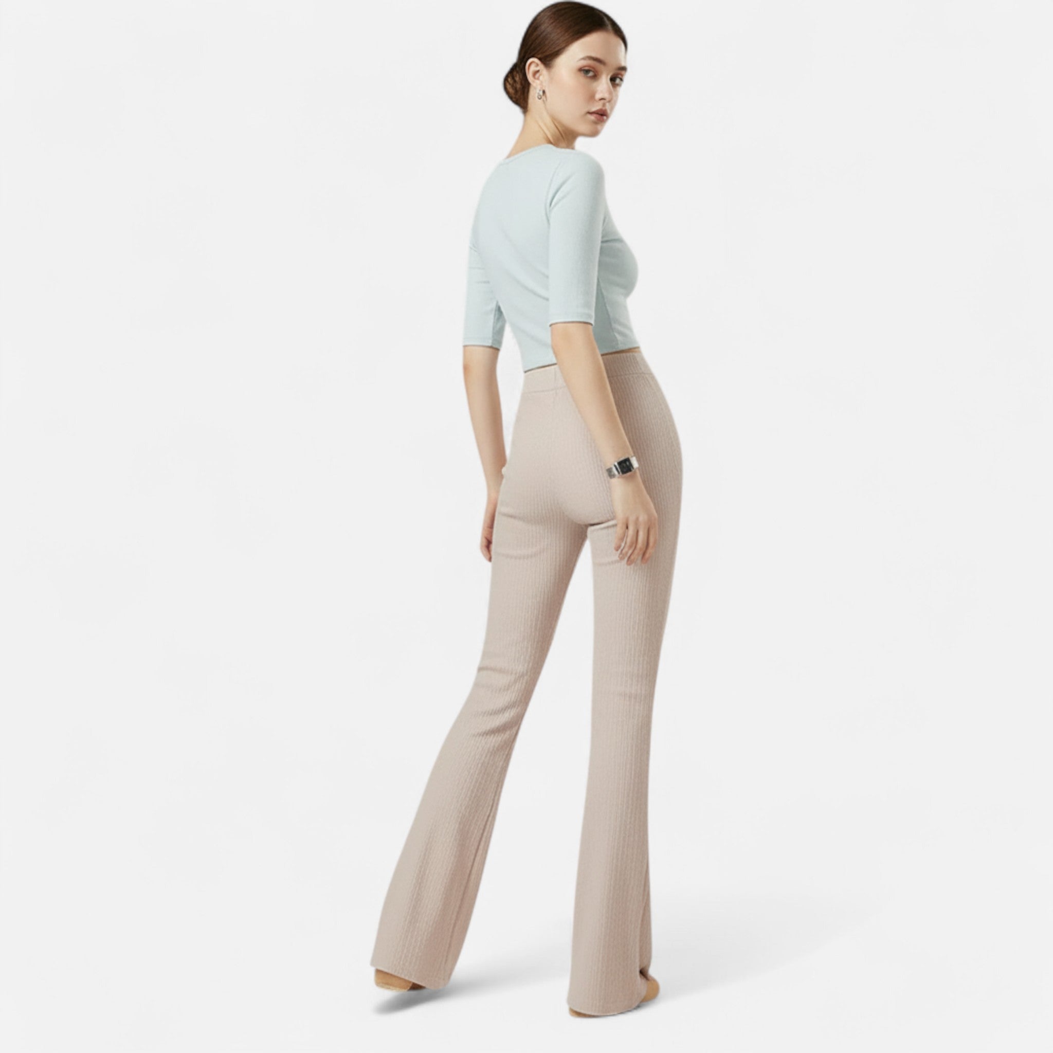 Amarendi | Pantalon Femme Plissé À Jambes Larges