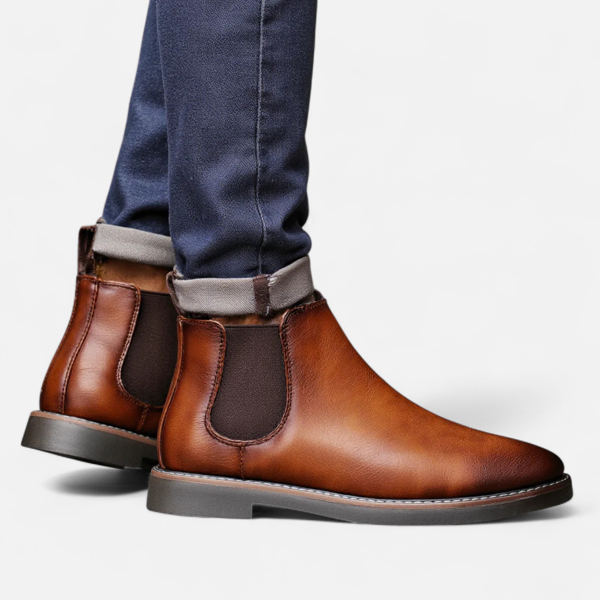 Amarendi | Bottes Chelsea Homme Rétro – Style Intemporel à Enfiler