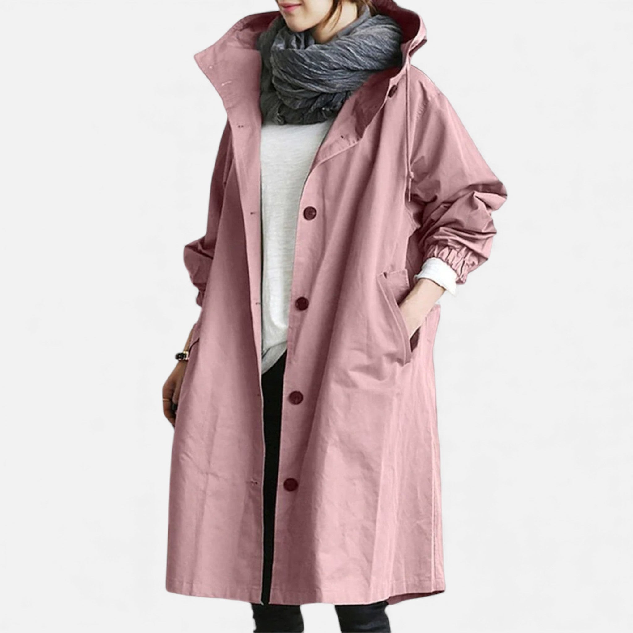 Amarendi | Trench Femme – Capuche Élégante